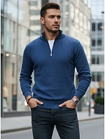 Pánský tmavě modrý svetr FashionStreet WX2340 Pánský tmavě modrý svetr FashionStreet WX2340