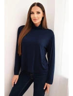 Dámská viskózová blůza s rolákem a dlouhým rukávem granátová Dámská viskózová blůza s rolákem a dlouhým rukávem granátová