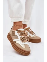 Dámské Tenisky Na Platformě S Dvojitým Šněrováním Leopardí Zlaté Klipy Dámské Tenisky Na Platformě S Dvojitým Šněrováním Leopardí Zlaté Klipy