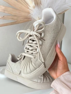 Dámské zdobené tenisky Calissea – béžové