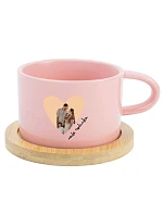 Personalizovaný keramický hrníček "MAKRONKA" s výřezem fotky na podkladu Personalizovaný keramický hrníček "MAKRONKA" s výřezem fotky na podkladu