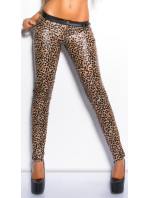Sexy KouCla wetlook-pants with leoprint