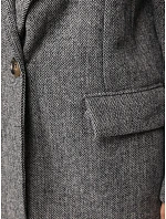 Dámská sako s kostkovaným vzorem, tmavě modré, FashionStreet PY0156