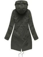 Dámská zimní bunda parka v army barvě s odepínací podšívkou a kapucí (7626BIG) Dámská zimní bunda parka v army barvě s odepínací podšívkou a kapucí (7626BIG)