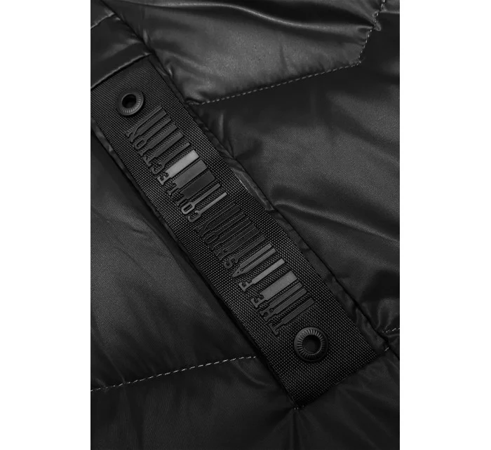 Černá dámská zimní bunda s asymetrickým zipem model 21246633 - S'WEST