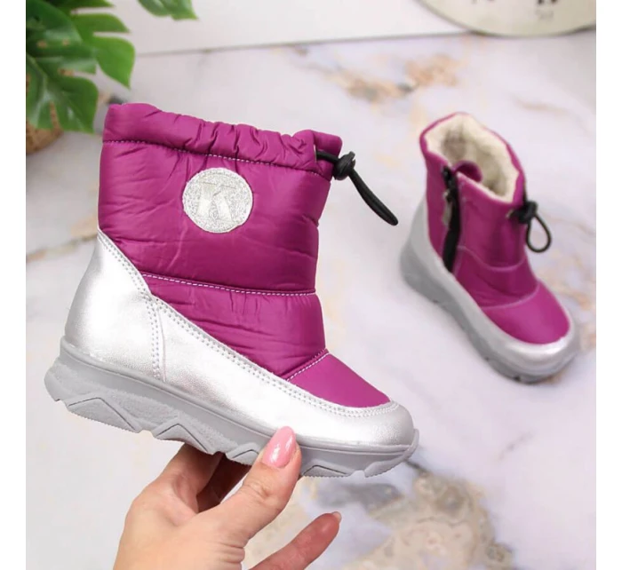 Jr zateplené sněhule fuchsiová model 17651407 - Kornecki