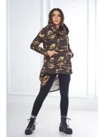 Mikina moro s dlouhými zády khaki+hnědá