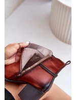 Dámské boty na podpatku s a páskem hnědé model 21674038 - Boto Dámské boty na podpatku s a páskem hnědé model 21674038 - Boto