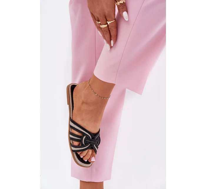 Dámské Ploché Sandály S Pásky Černé model 21689719 - Boto Dámské Ploché Sandály S Pásky Černé model 21689719 - Boto