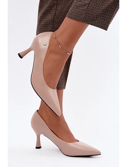 Bežové dámské lodičky model 22359640 - VINCEZA