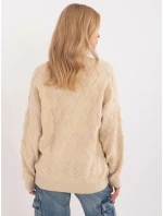 Sweter AT SW model 20463677 jasny beżowy - FPrice Sweter AT SW model 20463677 jasny beżowy - FPrice