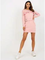 Dámské šaty EM SK HS 21 model 18036946 světle růžová - FPrice Dámské šaty EM SK HS 21 model 18036946 světle růžová - FPrice