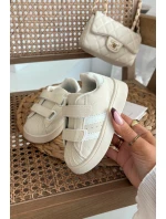 Dětské sportovní sneakers z eko kůže Renel – béžové