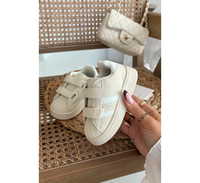 Dětské sportovní sneakers z eko kůže Renel – béžové