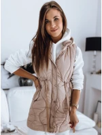 Dámská prošívaná vesta WELIA béžová FashionStreet TY3295