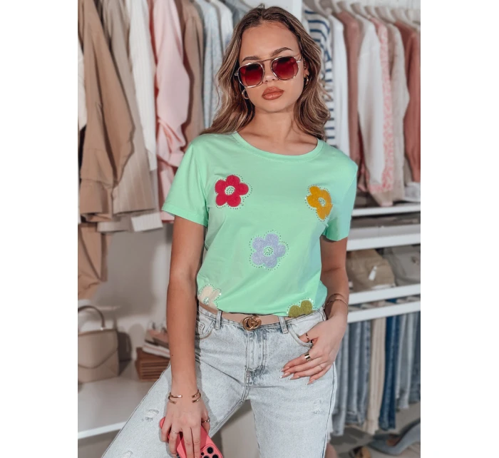 Dámské květinové tričko DAISYLA mint FashionStreet RY2743