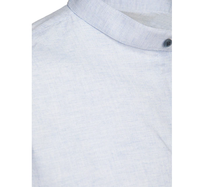 Pánská košile se stojáčkem modrá model 21989397 - Dstreet Pánská košile se stojáčkem modrá model 21989397 - Dstreet