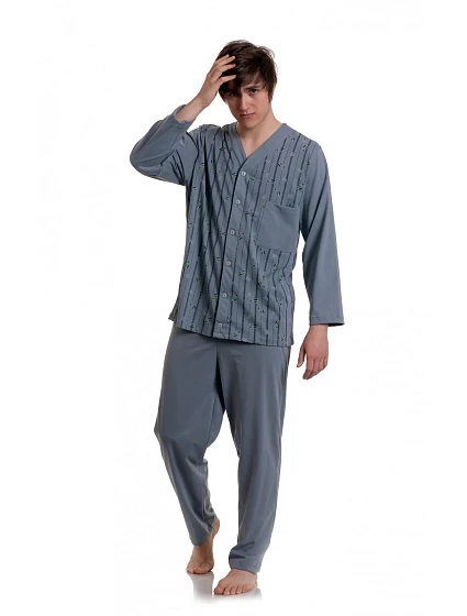 Pánské rozepínací pyžamo Gucio 298 dł/r 3XL