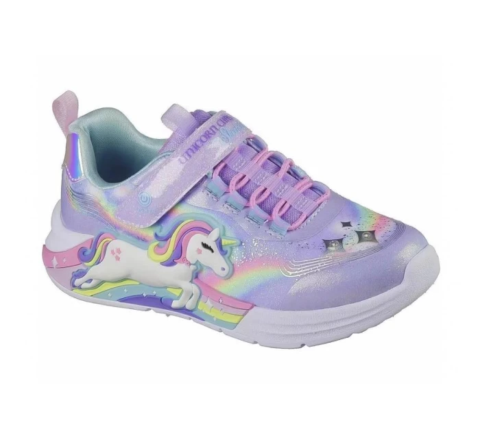 Skechers S Lights - Unicorn Chaser 302298L-LVMT Lavender/Multi dětské