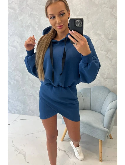 Zateplené šaty s model 18752806 obálkovým spodkem - K-Fashion