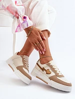 Dámské tenisky na platformě béžové Zeparine