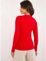 Sweter AT SW ciemny czerwony model 20742494 - FPrice Sweter AT SW ciemny czerwony model 20742494 - FPrice