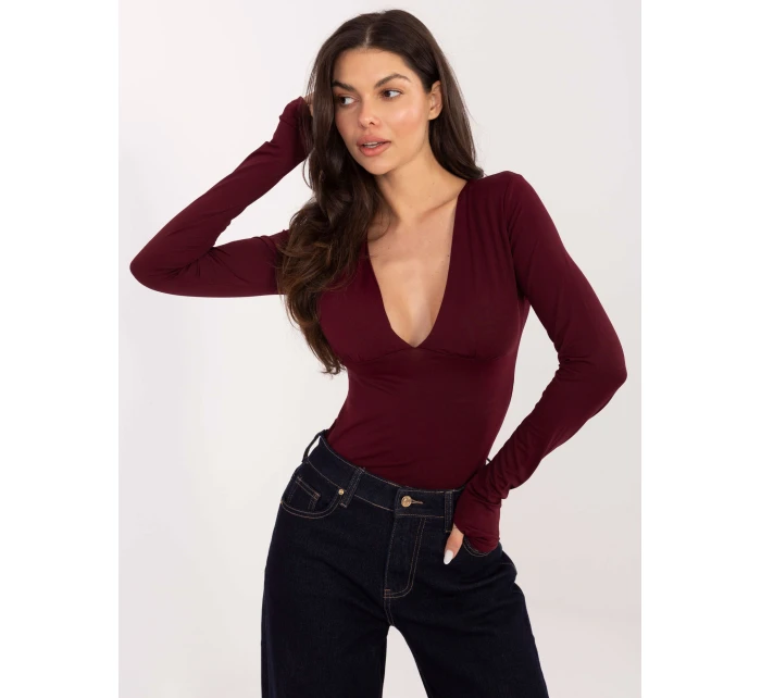 Bluzka IT BZ model 21771773 bordowy - FPrice Bluzka IT BZ model 21771773 bordowy - FPrice