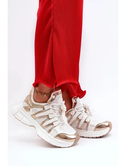 Dámské tenisky bílé a zlaté Ahmani Dámské tenisky bílé a zlaté Ahmani