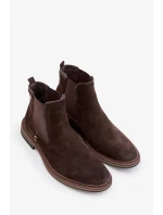Semišové Kotníkové Boty Chelsea Pánské Big Star OO174155 Hnědé Semišové Kotníkové Boty Chelsea Pánské Big Star OO174155 Hnědé