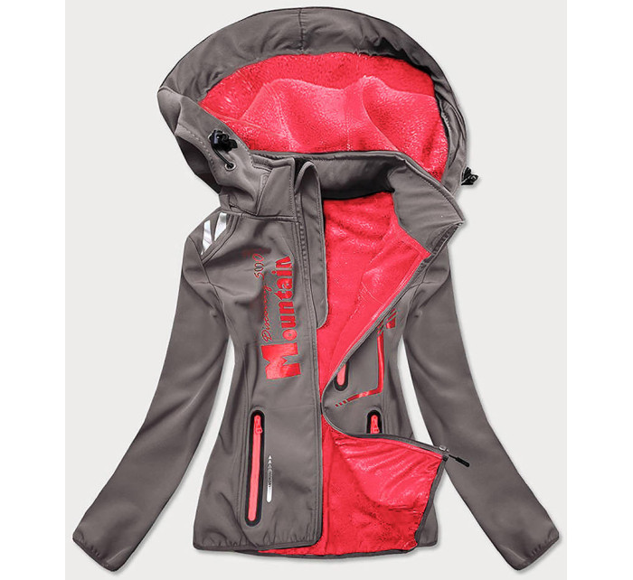 Dámská softshelová bunda v grafitovo-růžové barvě (HH030)