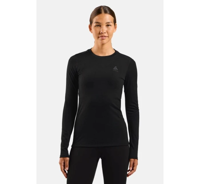Dámské tričko ODLO Merino 160 BL Top Crew Neck l/s velikost M Black