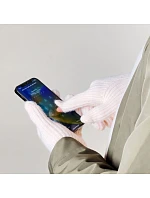 Pletené rukavice na telefon s výřezem na model 22083385 růžové - Hurtel Pletené rukavice na telefon s výřezem na model 22083385 růžové - Hurtel