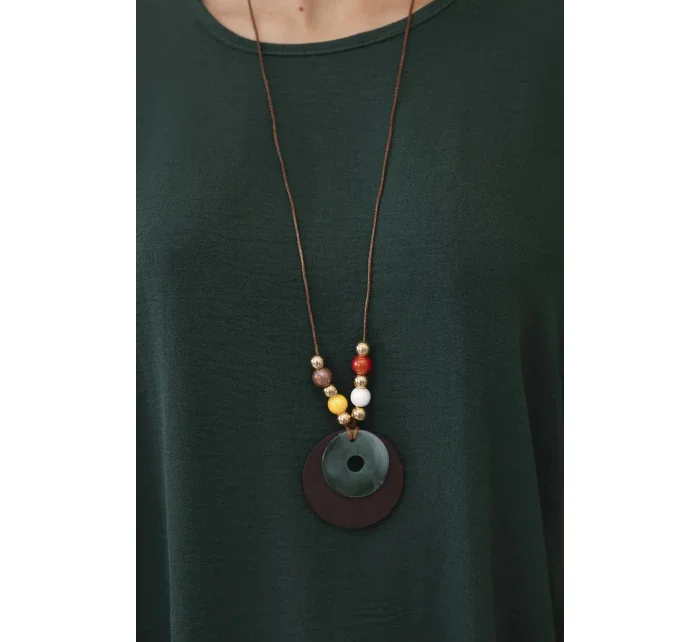 Oversized halenka s přívěskem tmavě zelená