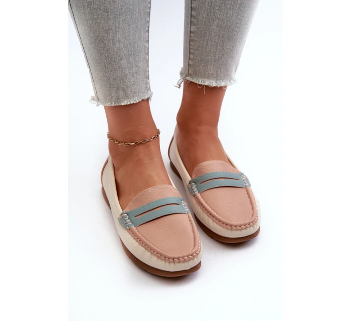 Dámské mokasíny z eko kůže růžové model 21661270 - EVENTO Dámské mokasíny z eko kůže růžové model 21661270 - EVENTO