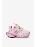 Dámské Kožené Tenisky model 21692727 Růžové - Goe