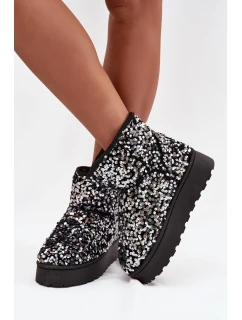 Dámské sněhule na platformě zdobené flitry model 21711343 - Boto