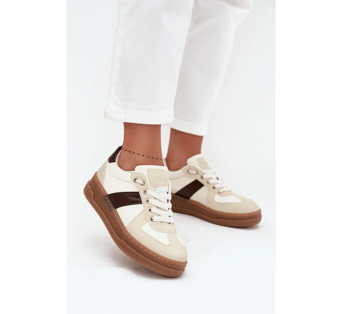 Dámské tenisky na platformě béžové model 21711957 - Boto Dámské tenisky na platformě béžové model 21711957 - Boto