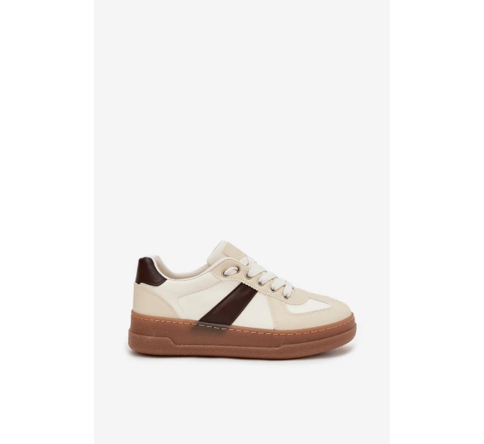 Dámské tenisky na platformě béžové model 21711957 - Boto Dámské tenisky na platformě béžové model 21711957 - Boto