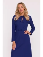 model 21319069 Šaty s mašlí modré - STYLOVE model 21319069 Šaty s mašlí modré - STYLOVE