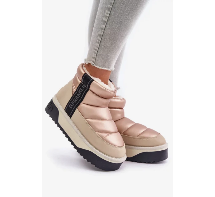 Nízké sněhule na silné podrážce D.Franklin Béžové