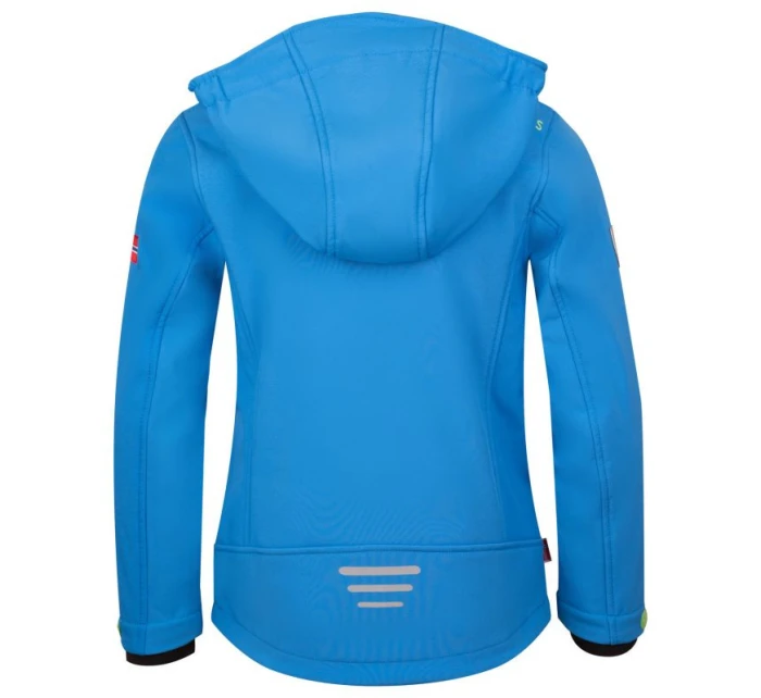 TrollKids Dětská lyžařská bunda Trollfjord Jacket medium blue/green waterproof blue (161-106)