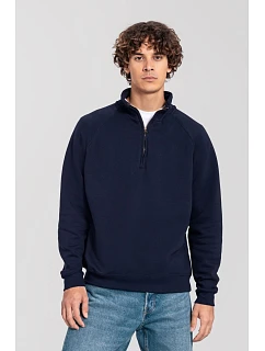 Iconic Premium Zip Neck Sweat Těžká mikina s 1/4 zipem model 22459648 deep navy - Fruit of the Loom