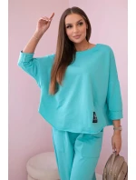 Bavlněná mikina kalhoty set mincovna Bavlněná mikina kalhoty set mincovna