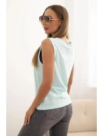 Dámská košile z bavlny střihu mátová model 21227168 - K-Fashion