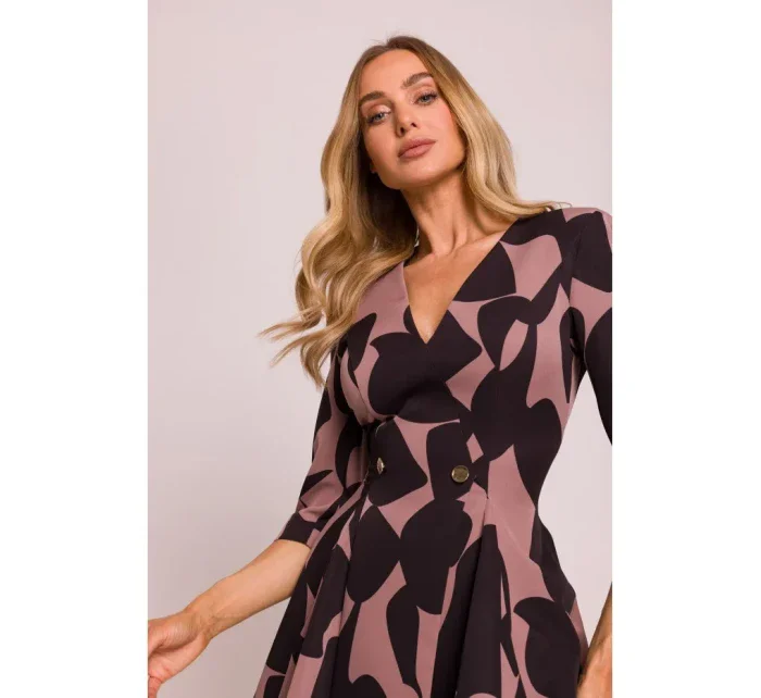 M849 Přiléhavé mini šaty s potiskem - model 2 M849 Přiléhavé mini šaty s potiskem - model 2