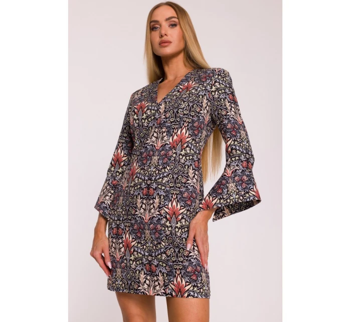 model 21296048 Šaty s potiskem a širokými manžetami model 1 - Moe