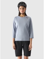 Dámské cyklistické rychleschnoucí tričko s dlouhými rukávy 4F - modré Dámské cyklistické rychleschnoucí tričko s dlouhými rukávy 4F - modré