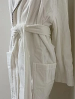 AKCE Župan Velur lýmec froté bílý s proužkem - Vestis