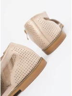 Trendy dámské zlaté  sandály na plochém podpatku