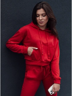 TRENDHOOD dámská mikina s kapucí červená FashionStreet BY1312